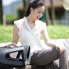 กระเป๋าสุนัข หิ้วได้ สะพายได้ พับได้ สีดำ ราคาถูก รหัสสินค้า: SBC5044