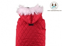 เสื้อกันหนาวสุนัข มีฮูท สีแดง สไตส์เกาหลี สวยมากๆ มีขอเฟอร์ด้วย