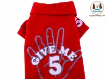 เสื้อโปโล สกรีน Give me five  Doggydolly รหัสสินค้า T227