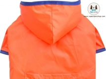 Raincoat Dog เสื้อกันฝนสุนัข สีส้มจี้ดจ๊าดมากๆ ราคาถูก